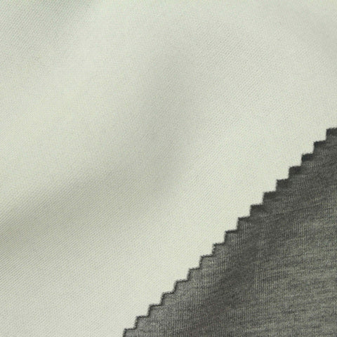 Viscose Polyester Stretch Scuba Knit Fabric, 260 gsm, 155 cm — Grey, ref EF-273410