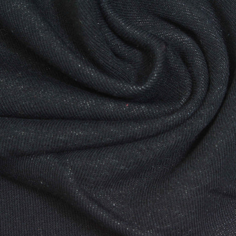 French Terry Fabric, 290 gsm, 175 cm — Black
