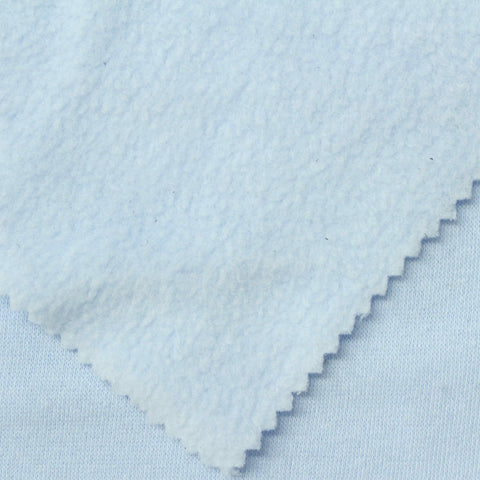 Brushed Polyester Cotton Knit Fabric, 235 gsm, 152 cm — Blue