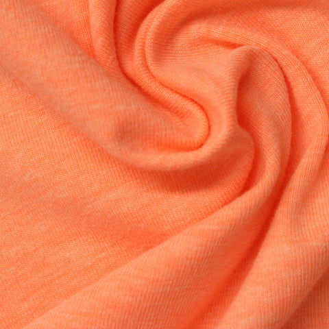 Orange Marl Jersey Knit, Cotton-Poly, 194 gsm