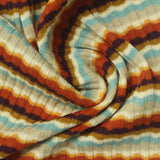 Brown Horizontal-Line Jacquard, Cotton-Poly — photo 1