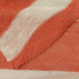 Orange Horizontal-Stripe Jersey Knit, Viscose-Poly, 186 gsm — photo 1