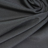 Polyester Stretch Warp Knit Fabric, 205 gsm, 160 cm — Black — photo 1