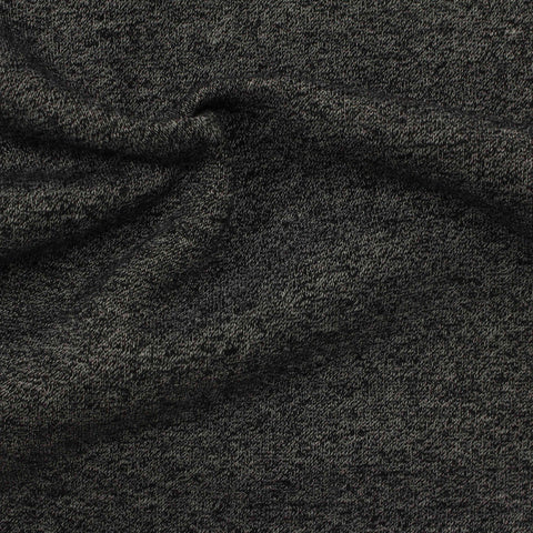 Dark Grey Marl French Terry, Poly-Cotton, 270 gsm
