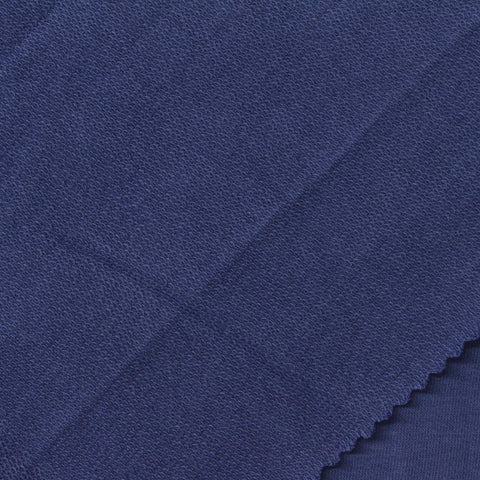 Cotton Stretch French Terry Fabric, 190 gsm, 175 cm — Navy