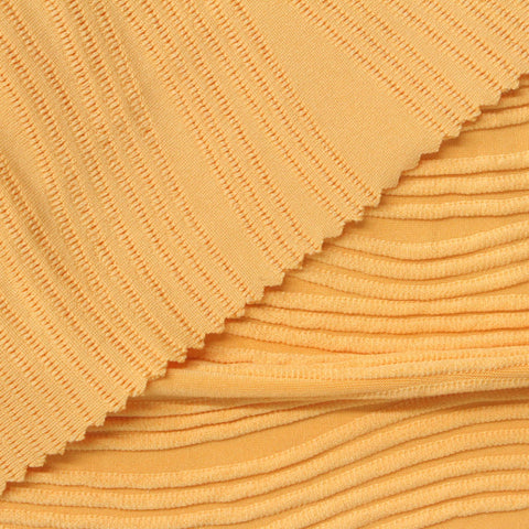 Orange Wavy-Line Jersey Knit, Polyester