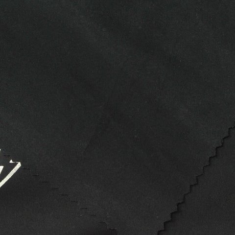Printed Polyester Stretch Sateen Fabric, 290 gsm — Black