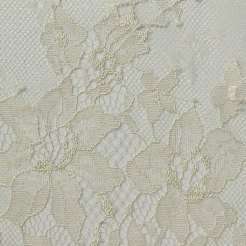 Off-White Floral Lace, Nylon, 35 gsm