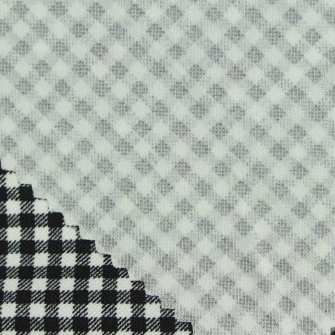 Black Check Warp Knit, Nylon