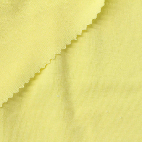 100% Cotton Rib Knit Fabric, 180 gsm, 170 cm — Yellow
