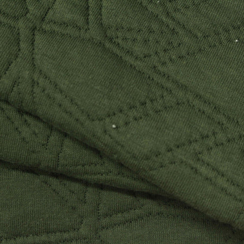 Dark Green Tone-on-Tone Jacquard, Poly-Cotton, 400 gsm