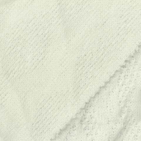 Off-White Eyelet Pointelle Knit, Polyester