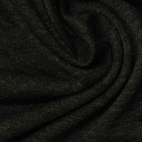 Dark Grey Marl Jersey Knit, Viscose, 138 gsm