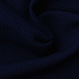 Jacquard Polyester Stretch Knit Fabric, 247 gsm, 165 cm — Navy — photo 1