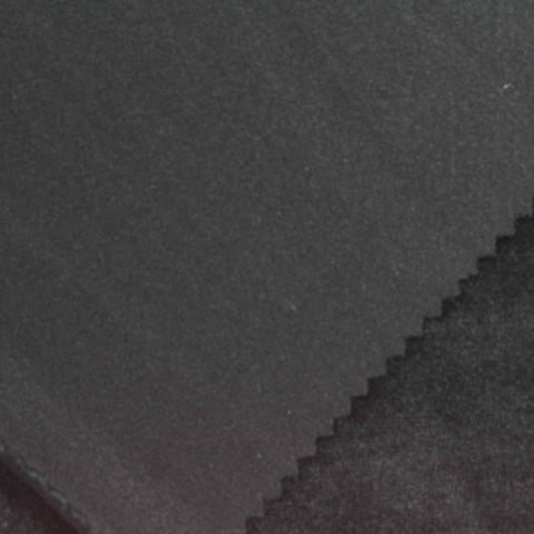 Polyester Stretch Milk Silk Knit Fabric, 360 gsm, 155 cm — Black