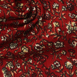 Black Floral Rib Knit, Polyester, 205 gsm — photo 1