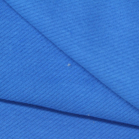 Polyester Cotton Stretch Knit Fabric, 430 gsm, 180 cm — Blue