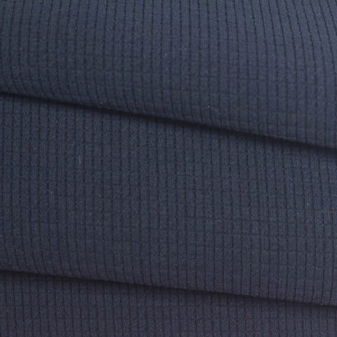 Dark Navy Grid Knit, Polyester