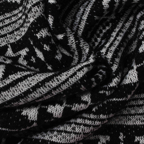 Black Heathered-Marl Jacquard