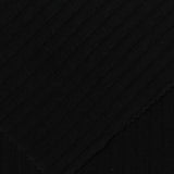 Cotton Stretch Rib Knit Fabric, 200 gsm, 155 cm — Black — photo 1