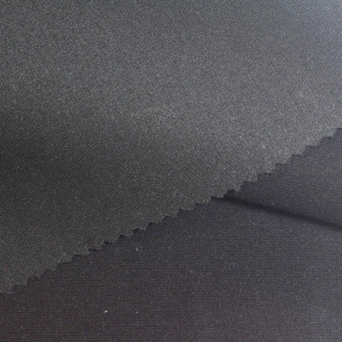 Polyester Tencel Lyocell Stretch Scuba Knit Fabric, 350 gsm, 160 cm — Black