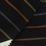 Brown Horizontal-Stripe Scuba Knit, Poly-Viscose — photo 1