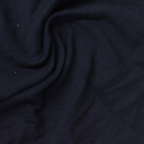 Cotton Stretch French Terry Fabric, 270 gsm, 165 cm — Navy