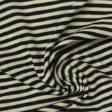 Black Horizontal-Stripe Knit, Poly-Viscose, 200 gsm — photo 1
