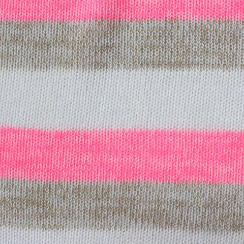 Pink Horizontal-Stripe Rib Knit, Polyester, 165 gsm