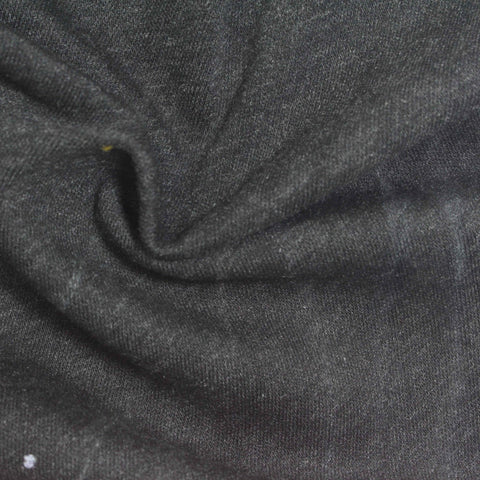 Dark Grey Marl Rib Knit, Poly-Viscose, 334 gsm