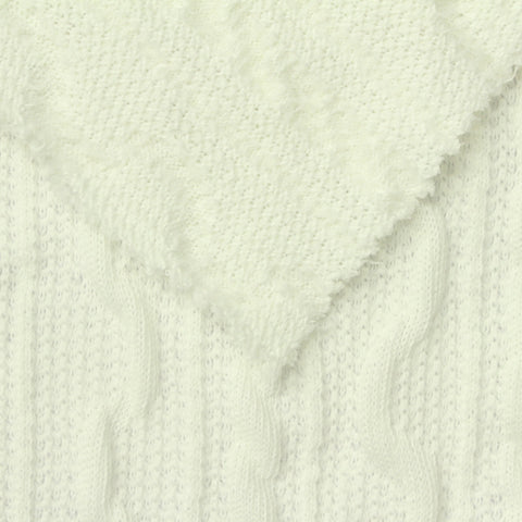 Cream Tone-on-Tone Jersey Knit, Cotton-Poly, 325 gsm