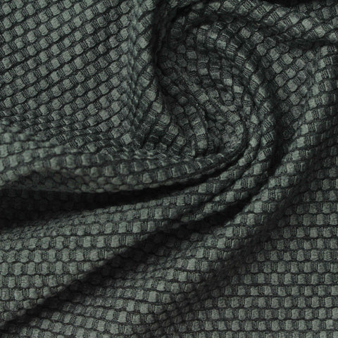 Jacquard Polyester Stretch Jersey Knit Fabric, 190 gsm, 150 cm — Green