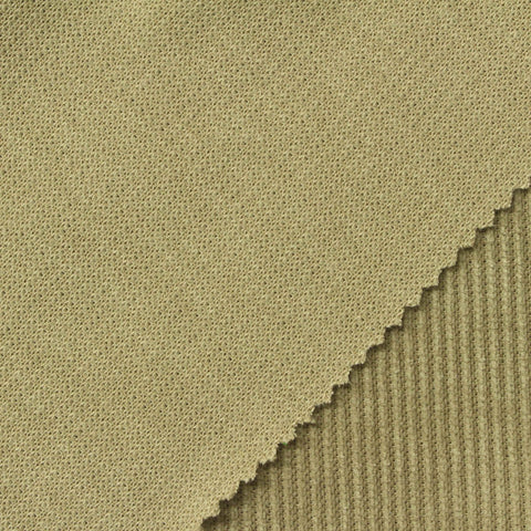 Polyester Stretch Knit Fabric, 370 gsm, 185 cm — Khaki