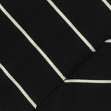 White Horizontal-Stripe Ponte Knit, Cotton-Poly, 270 gsm — photo 1