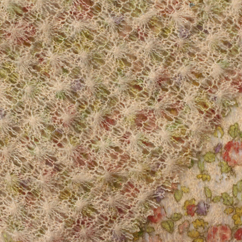 Pink Flowers Knit, Acrylic, 95 gsm