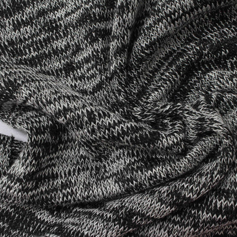 Black Marl Chunky Knit, 225 gsm