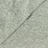 Light Grey Marl Rib Knit, Cotton, 160 gsm, 110 cm — photo 1