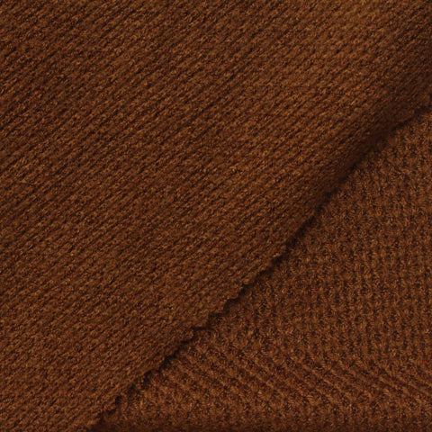 Viscose Polyester Blend Interlock Knit Fabric, 280 gsm, 150 cm — Brown