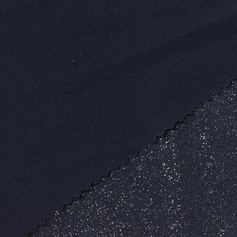 White Glitter-Dot Jersey Knit, Polyester