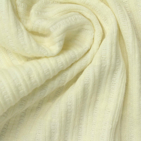 Jacquard Cotton Polyester Knit Fabric, 250 gsm, 125 cm — Yellow