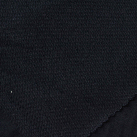 Cotton Stretch French Terry Fabric, 230 gsm, 185 cm — Navy