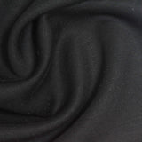 Washed Viscose Polyester Stretch Scuba Knit Fabric, 350 gsm, 163 cm — Black — photo 1