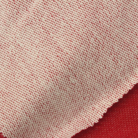 Red Marl French Terry, Cotton-Poly, 260 gsm