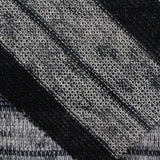 Black Marled-Stripe Jersey Knit, Viscose-Poly — photo 1