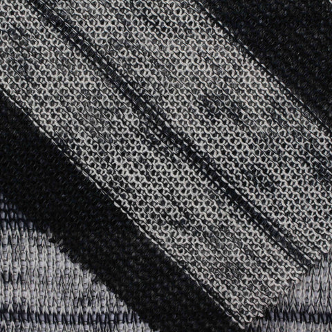 Black Marled-Stripe Jersey Knit, Viscose-Poly