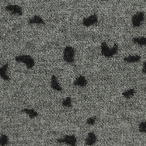 Grey Irregular-Animal Print Jacquard, Poly-Viscose