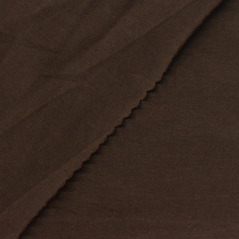 Cotton Modal Stretch Jersey Knit Fabric, 200 gsm, 165 cm — Brown
