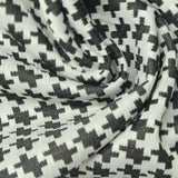 Black Houndstooth Knit, Polyester, 212 gsm — photo 1