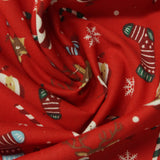 Printed Cotton Polyester Poplin Fabric, 105 gsm, 56 cm — Red — photo 1