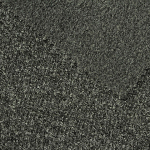Light Grey Heathered-Marl Fleece, Polyester, 188 gsm
